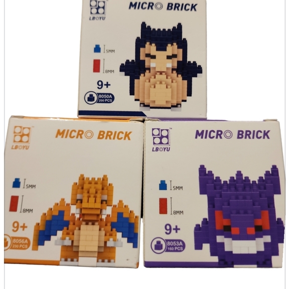 3 New in box Micro brick pokemon - Picture 2 of 3